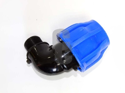 Коляно ПЕ черно ф32х3-4 - мъжко